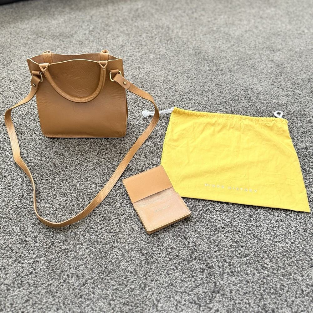 Minor History Handbag Wallet Bundle saddle Brown 9"x9"x3" Crossbody Leather